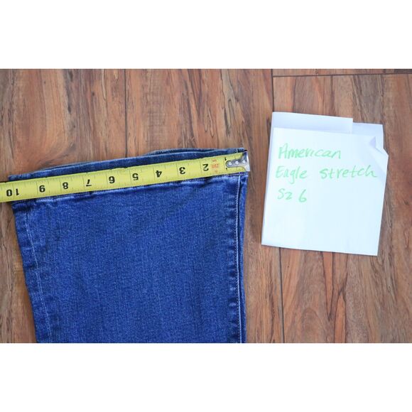 American Eagle Outfitters Super High Rise Flare Stretch Jeans sz 6 - Picture 8 of 12